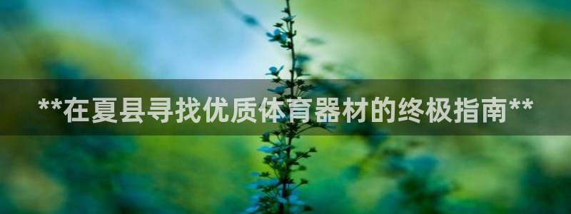 极悦官网的登录方法有哪些：**在夏县寻找优质体育器材